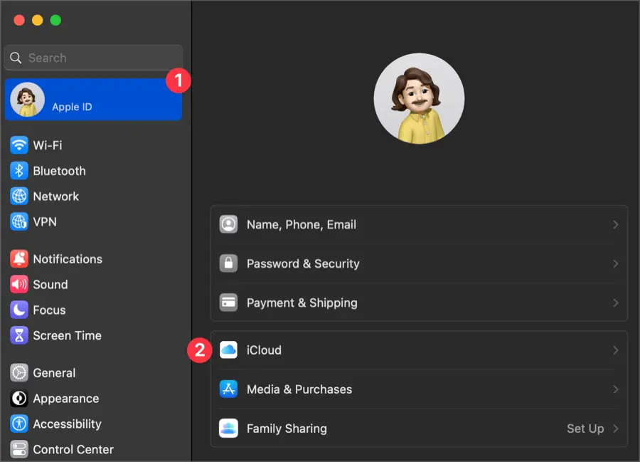วิธีปิดใช้งาน iCloud บน Mac - STEP 1 System settings STEP 1 - System settings